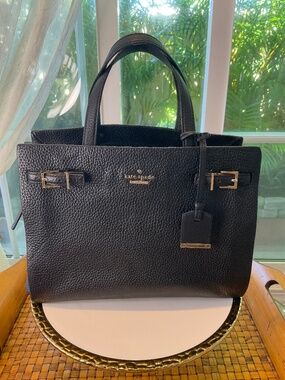 Kate Spade ♠️ Black Pebbled Leather Satchel